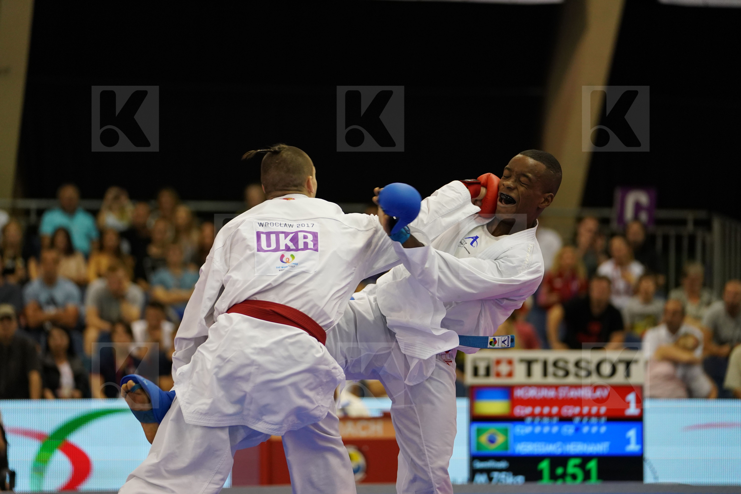 Brazil Horuna Stanislav Male Kumite -75kg Ukraine Verissimo Hernanit